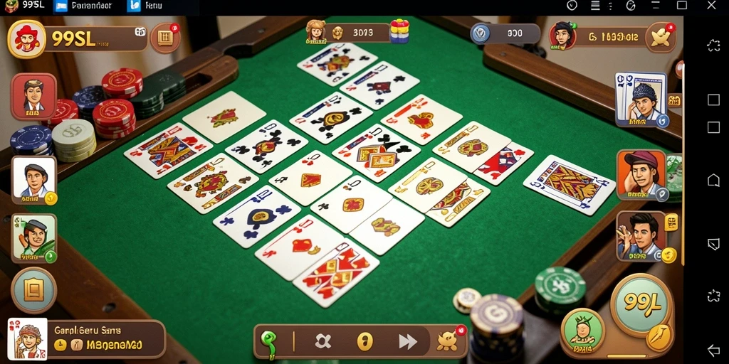 Screenshot gameplay Gaple dengan desain yang menarik dan interaktif.