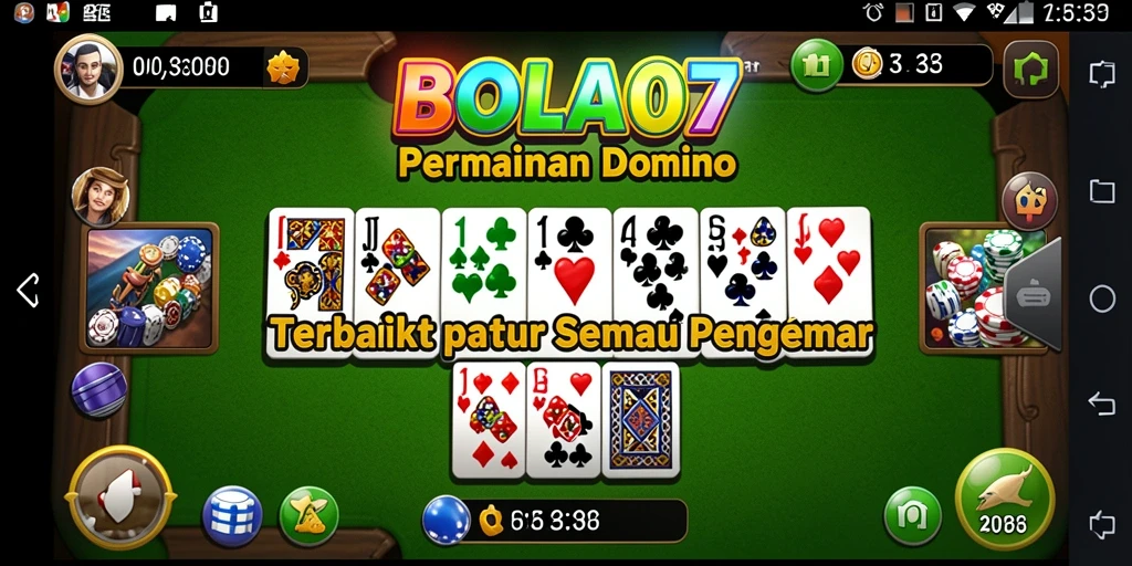 Screenshot utama BOLA07 menampilkan gameplay seru Domino.