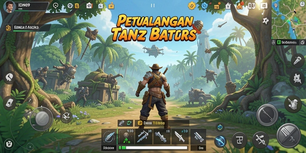 Screenshot gameplay IDN89 menunjukkan keindahan dunia terbuka yang luas.