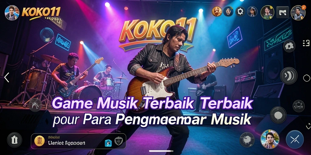 Screenshot KOKO11 menunjukkan pengguna menikmati permainan musik interaktif.