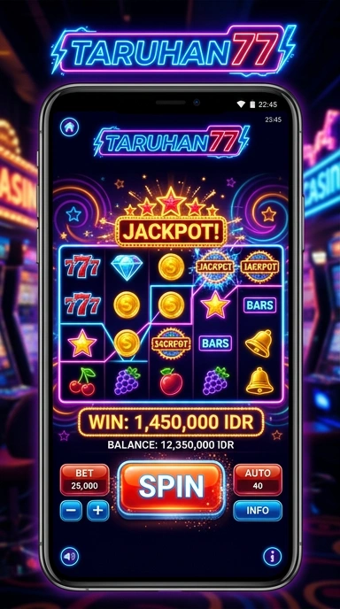 Interface pengguna aplikasi taruhan77 yang ramah dan intuitif.